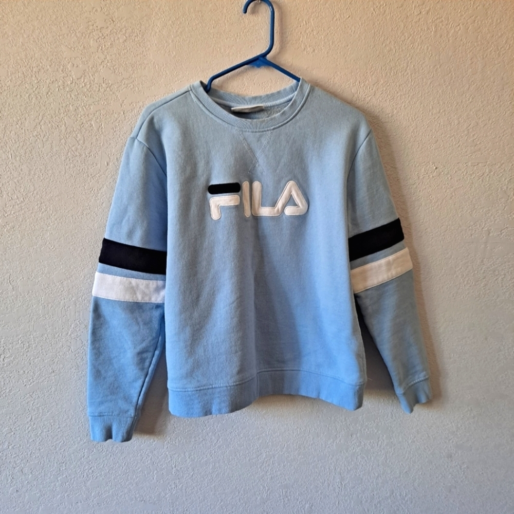 Blue Fila Crew Neck Sweater